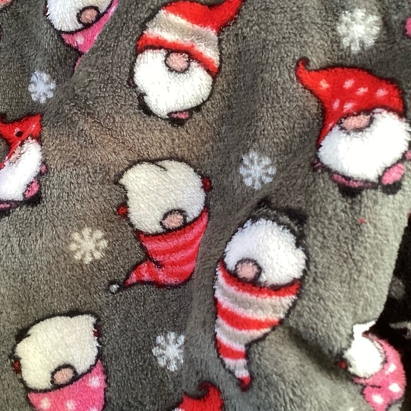 🍂PJ PLUSH Gnomes  Fleece Lounge PJ XL BOTTOMS NWOT - Picture 3 of 7